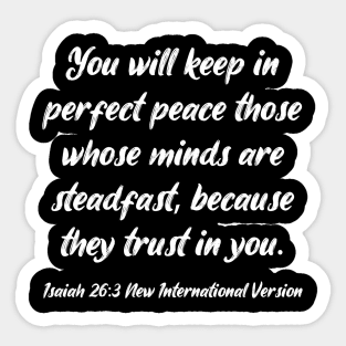 Isaiah 26:3 Bible Verse NIV Text Sticker